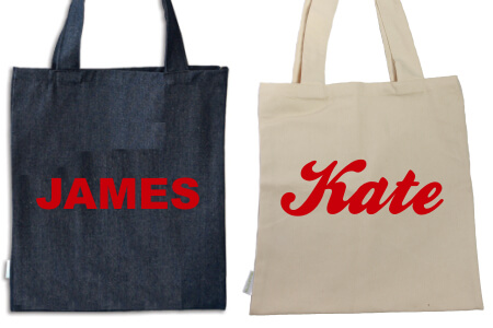 Tote Name Only Red Flock